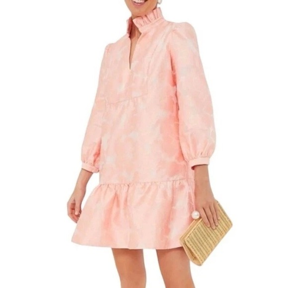 Tuckernuck Dresses & Skirts - TUCKERNUCK Bellini Fil Coupe Pink Palmerston Mini Dress Sz L Spring Easter Party